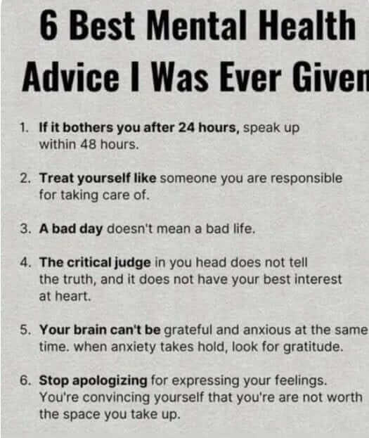 Best Mental Health Advice I was Ever Given