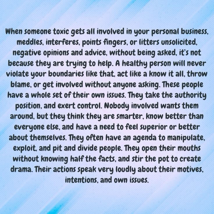 Toxic People and Interference In Your Life