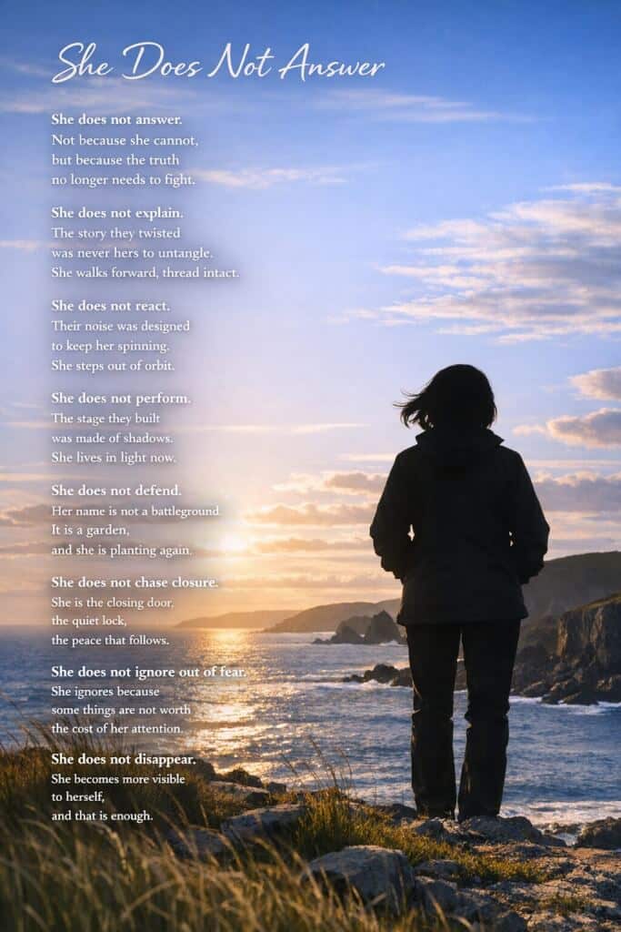 Poem She Does Not Answer