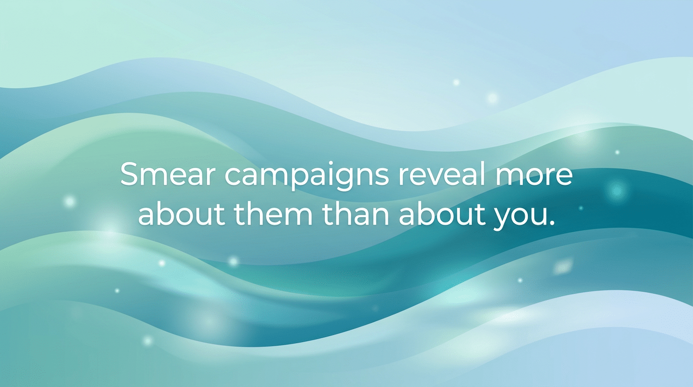 Smear Campaigns Say More About Them Than You