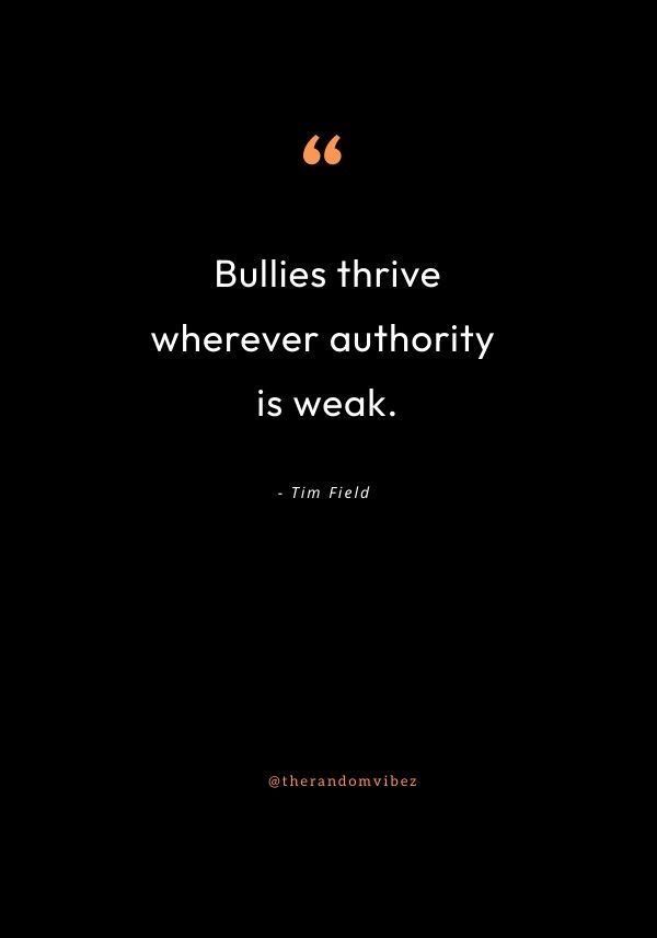 Bullies Thrive Wherever Authority Is Weak By Tim Field