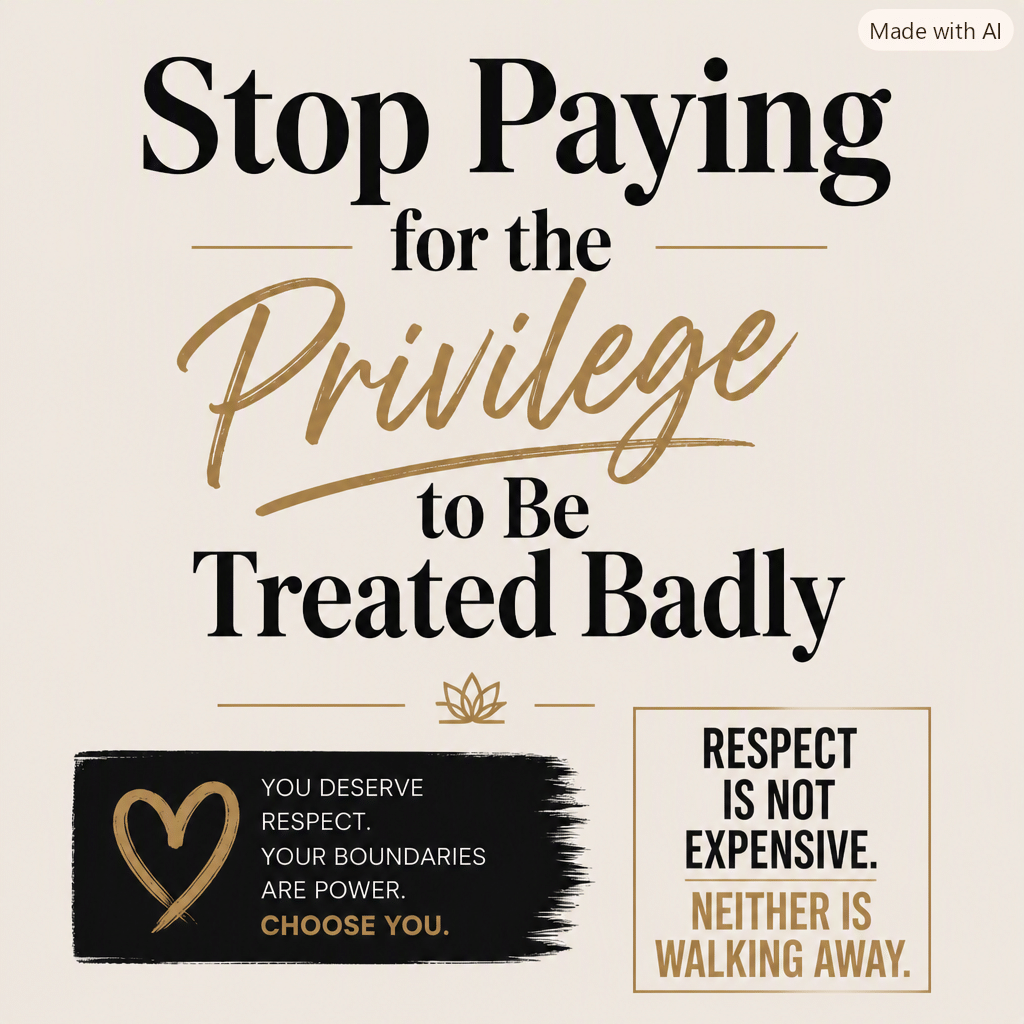 Stop Paying for the Privilege to be Treated Badly